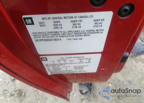 2002 Chevrolet Camaro Z28 z USA, uszkodzony, nr VIN 2G1FP22G522106014